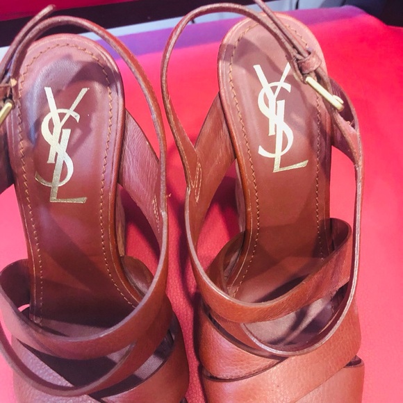 YSL brown leather sandal - Picture 2 of 5